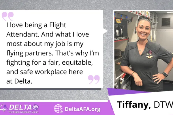 Tiffany, Delta DTW Flight Attendant