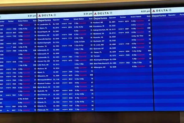 Delta Flight Board at LGA