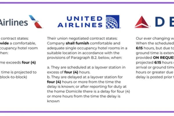 Comparing hotel and sit time for the three legacies.