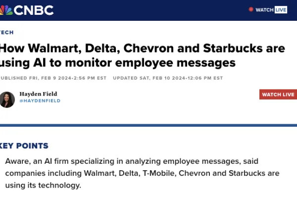CNBC Article about Delta's Use of AI