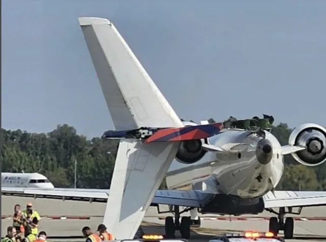 Photo of EDV CRJ900 involved in runway collision