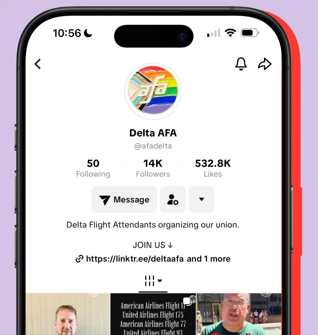 tik tok on phone screen